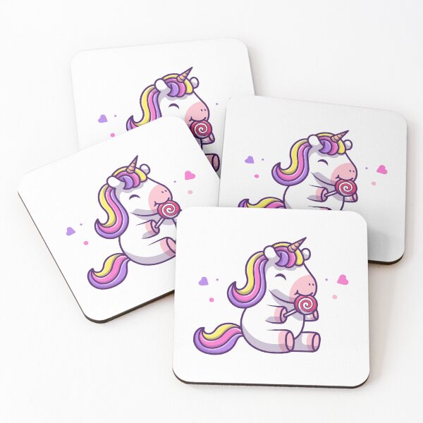 Item preview, Cute Magical Unicorn Eating Sweet Candy Lollipop designed and sold by jrodriguep.