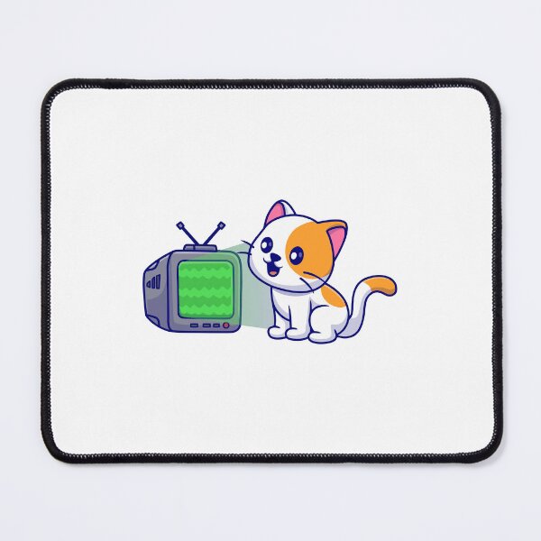 Item preview, Cute Cat Watching Retro Television Cartoon designed and sold by jrodriguep.