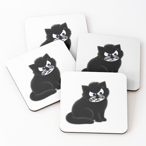 Item preview, Sir Aulus Cute Angry Black Kitten Silhouette designed and sold by Liqvorx.
