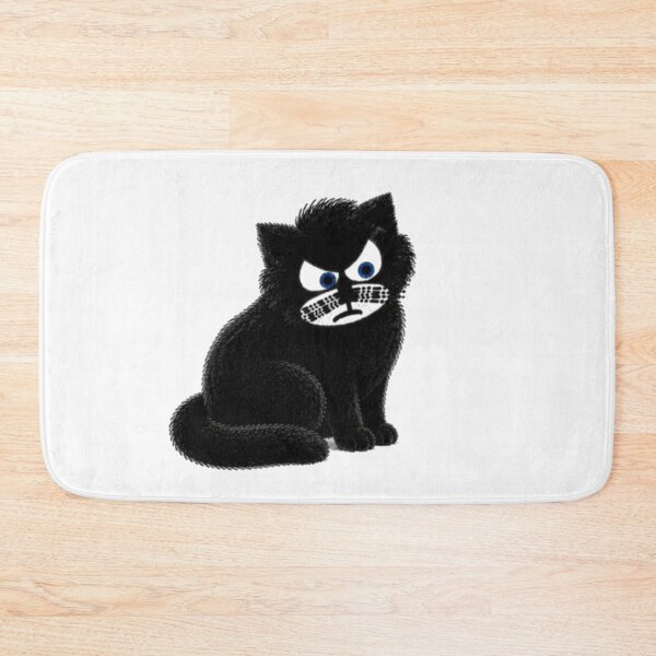 Item preview, Sir Aulus Cute Angry Black Kitten Silhouette designed and sold by Liqvorx.