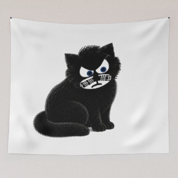 Item preview, Sir Aulus Cute Angry Black Kitten Silhouette designed and sold by Liqvorx.