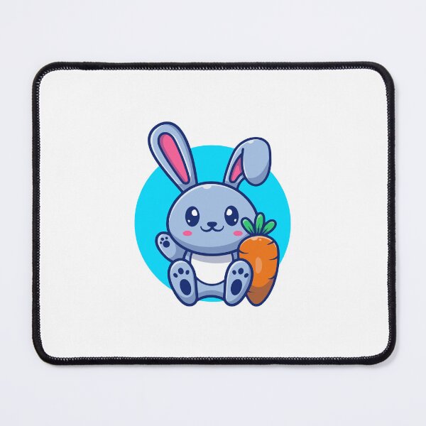 Item preview, Cute Sitting Bunny with Big Carrot Cartoon designed and sold by jrodriguep.