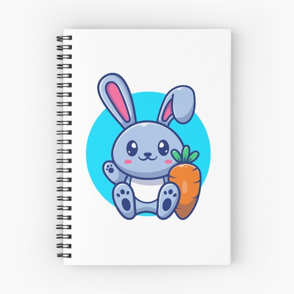 Item preview, Cute Sitting Bunny with Big Carrot Cartoon designed and sold by jrodriguep.
