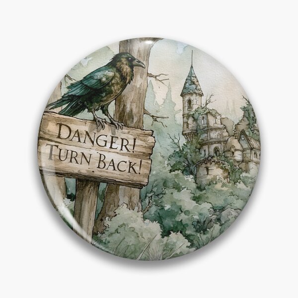 Item preview, Danger Turn Back - Aesthetic Pattern Print Design for fabrics Dungeons and Dragons designed and sold by Just4Sinners.