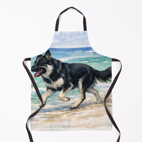 Item preview, Happy Dog Running Through the Waves designed and sold by TinCatOutPost.