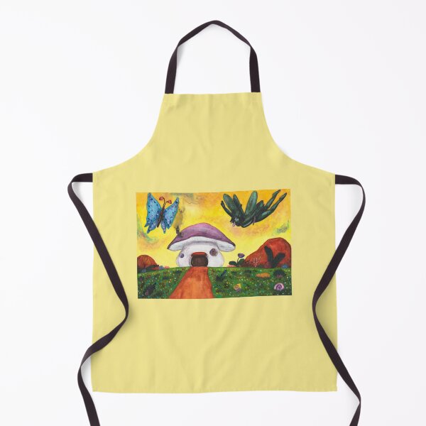 Item preview, Watercolor Painting Fairy Butterfly Mushroom House Meadow Fantasy designed and sold by Jonah Augustin Gray.
