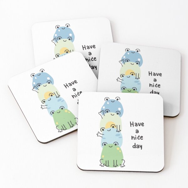 Item preview, Have a Nice Day – Cute Kawaii Frog Stack Design designed and sold by MeowLoka ⭐⭐⭐⭐.