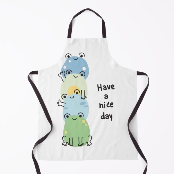 Aperçu de l'œuvre Have a Nice Day – Cute Kawaii Frog Stack Design créée et vendue par MeowLoka ⭐⭐⭐⭐.