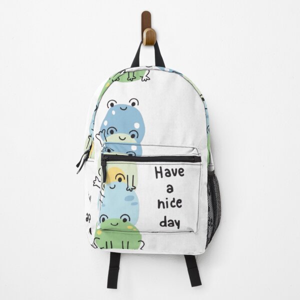 Item preview, Have a Nice Day – Cute Kawaii Frog Stack Design designed and sold by MeowLoka ⭐⭐⭐⭐.