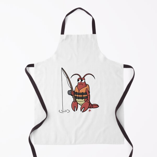 Item preview, Bored Red Lobster Fishing Cartoon designed and sold by AbanoubStore.