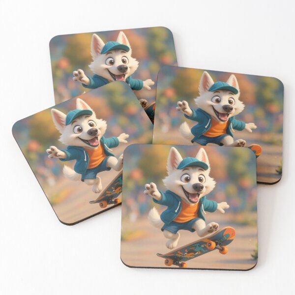 Item preview, Skater White German Shepherd Dog designed and sold by Sillytoe.