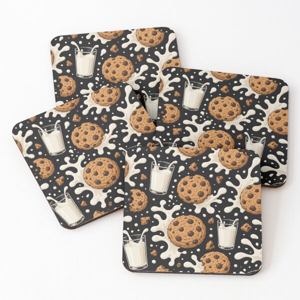 Item preview, Cookies & Milk Pattern – Cute Aesthetic Food Design designed and sold by ezsketch25.