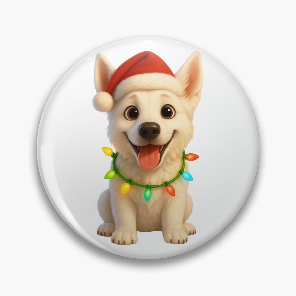 Item preview, Christmas White German Shepherd Dog designed and sold by Sillytoe.