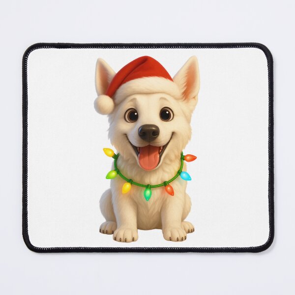 Item preview, Christmas White German Shepherd Dog designed and sold by Sillytoe.