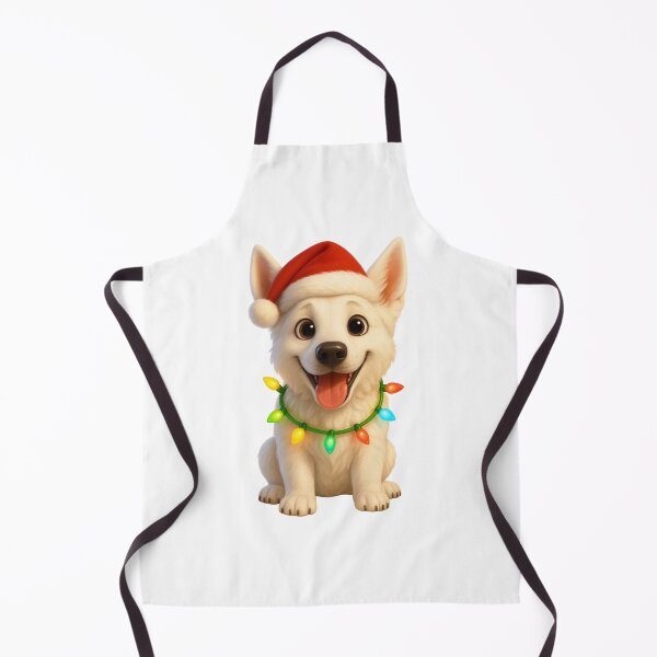 Item preview, Christmas White German Shepherd Dog designed and sold by Sillytoe.