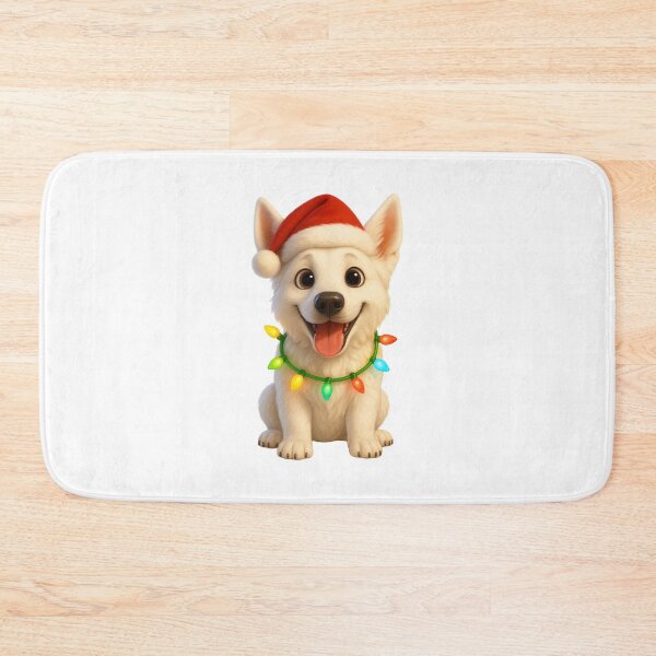 Item preview, Christmas White German Shepherd Dog designed and sold by Sillytoe.