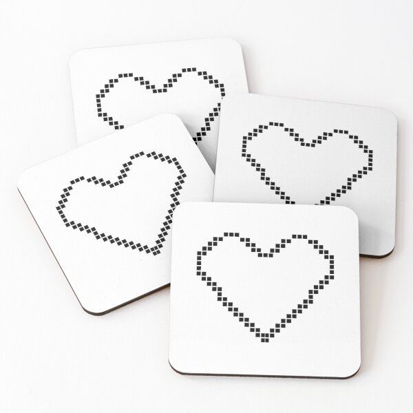 Item preview, Retro 8-Bit Pixel Art Heart Outline designed and sold by choudane.