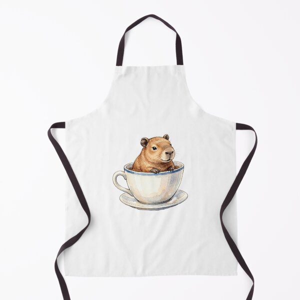 Item preview, Chill Cute Capybara Drinking Coffee Watercolor designed and sold by danzys.