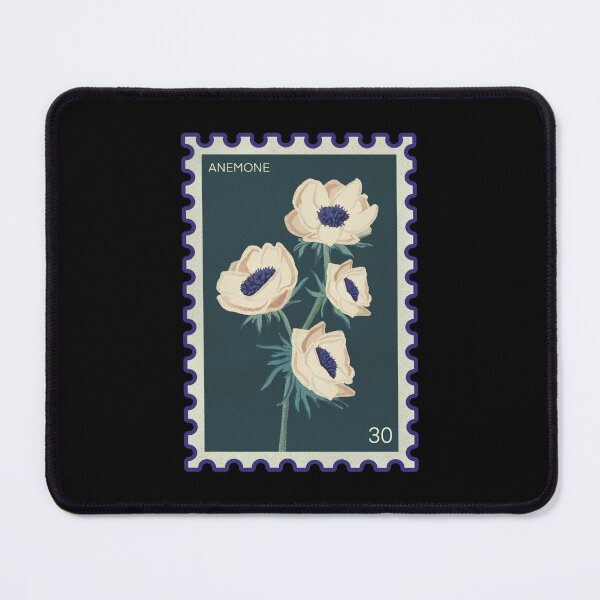 Item preview, Anemone Flower Vintage Stamp | Botanical Cottagecore Floral Design designed and sold by Peksli.