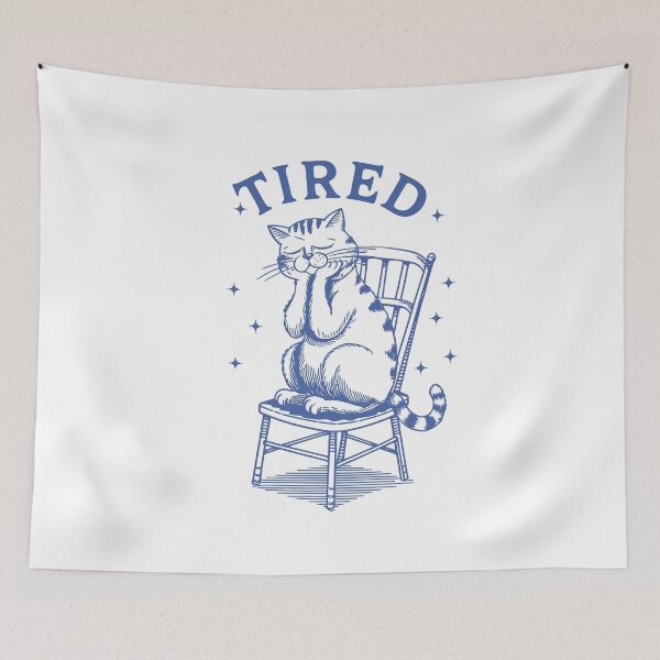 Item preview, Vintage Tired Cat | Funny Tired Cat Graphic | Gift for Her | Relatable Burnout Cat Quote | Funny Relatable Sarcastic Slogan | Best Friend Gift | Student Burnout | Funny Coworker Gift designed and sold by Noe Mill.