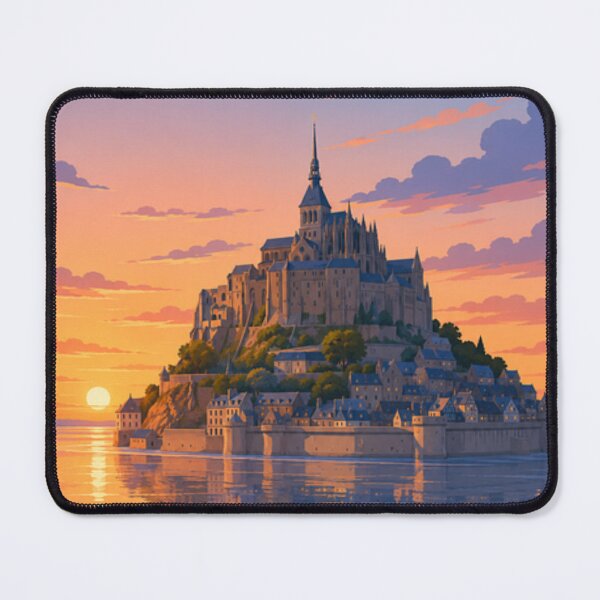 Item preview, Mont Saint Michel Sunset Reflection designed and sold by Creative_Canvas.