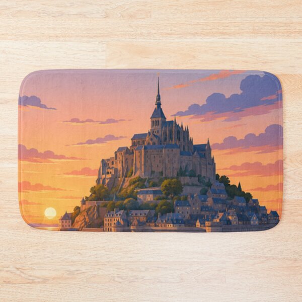 Item preview, Mont Saint Michel Sunset Reflection designed and sold by Creative_Canvas.