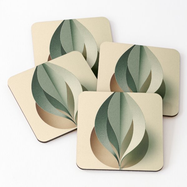 Item preview, Sage Green Abstract Leaf | Minimalist Botanical Wall Art designed and sold by SlowRegardArt.