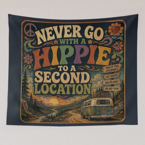 Item preview, Never Go With a Hippie to a Second Location designed and sold by ChickenFund.