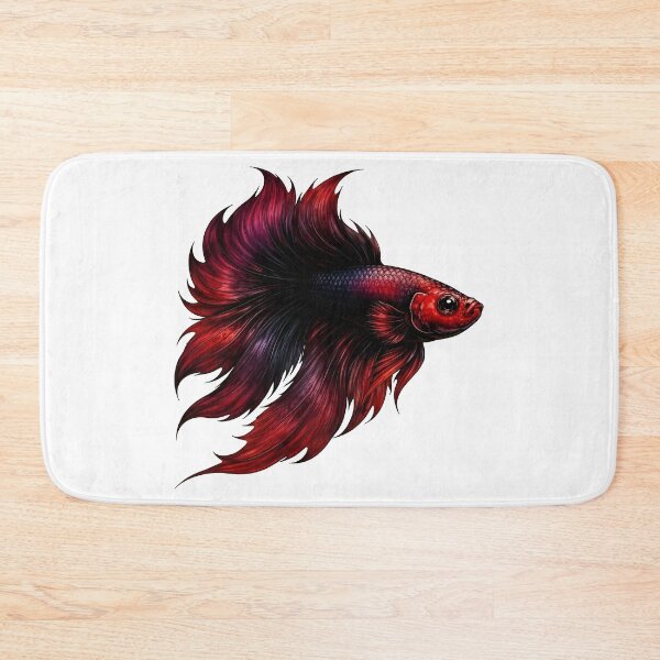 Item preview, Flowing Red and Black Betta Fish designed and sold by Shelley Loewnau-Jones Studio.
