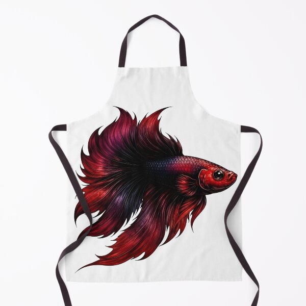 Item preview, Flowing Red and Black Betta Fish designed and sold by Shelley Loewnau-Jones Studio.