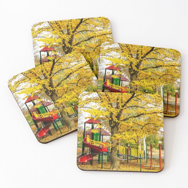Item preview, Autumn at Queens Park, Healesville | Yarra Valley, Victoria - Red Orange Autumn Foliage Landscape Art designed and sold by Ross.A.Campbell.