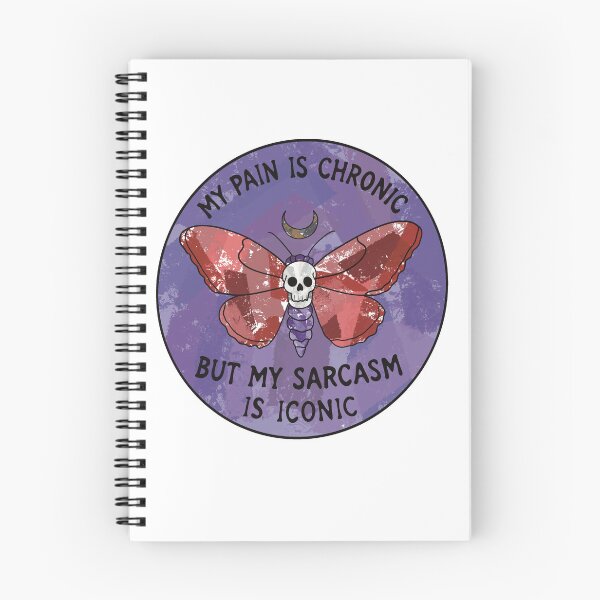 Item preview, My Pain Is Chronic but My Sarcasm Is Iconic – Funny Spoonie Goth Design designed and sold by Chronically creative.