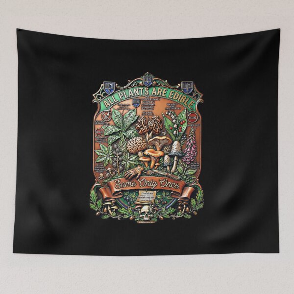 Item preview, Copy of All Plants are Edible Some Only Once Funny Plant Quote  designed and sold by gear-posters.