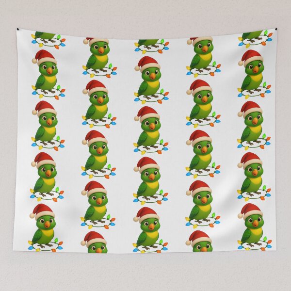 Item preview, Christmas Barred Parakeet designed and sold by Sillytoe.