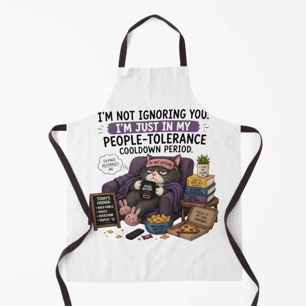 Item preview, Funny Introvert Cat Shirt | People-Tolerance Cooldown Period Design designed and sold by 1234saad.