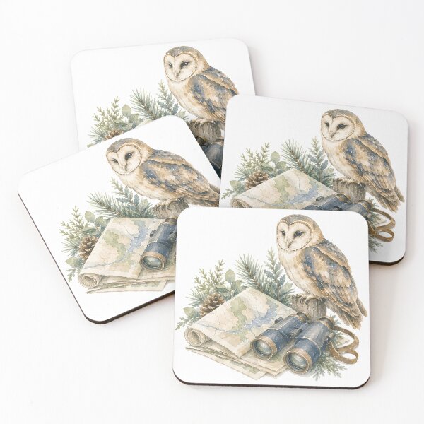 Item preview, Watercolor Woodland Owl Adventure Art designed and sold by Wild Whimsy Studio.
