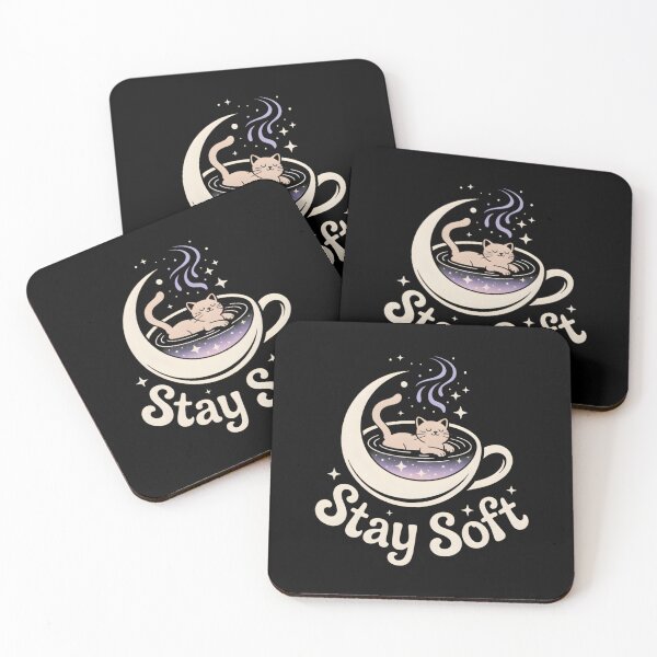 Item preview, Stay Soft Dreamy Cat Illustration designed and sold by AbanoubStore.
