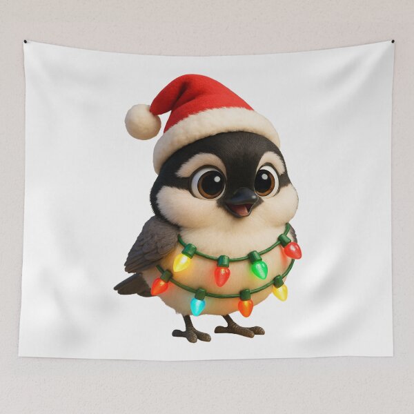Item preview, Christmas Black-Capped Chickadee designed and sold by Sillytoe.