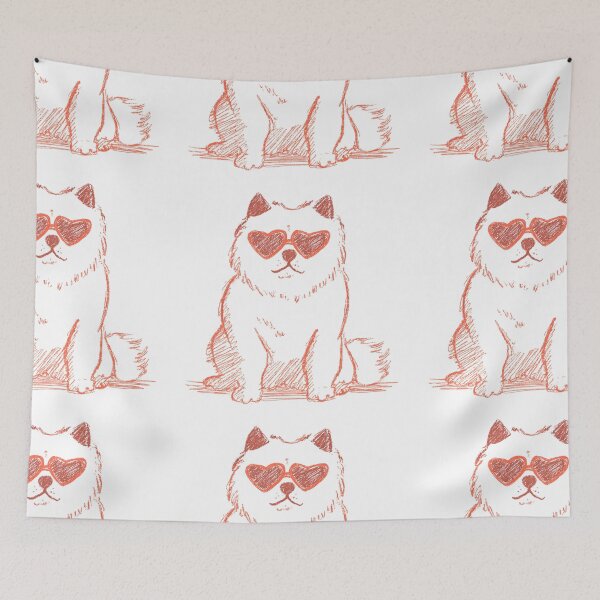 Item preview, Chow chow puppy dog wearing heart glasses designed and sold by MendaciousMina.