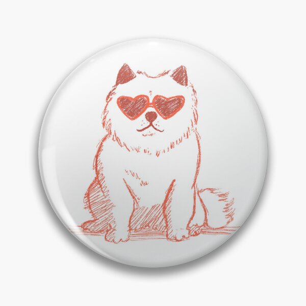 Item preview, Chow chow puppy dog wearing heart glasses designed and sold by MendaciousMina.