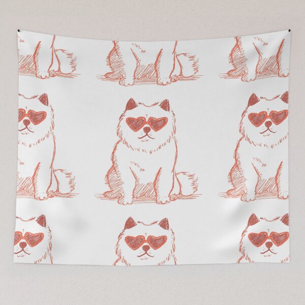 Item preview, Chow chow puppy dog wearing heart glasses designed and sold by MendaciousMina.