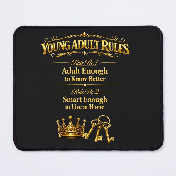 Item preview, Young Adult Rules - Funny Millennial Smart Quote Gift designed and sold by MyWellbeing26.