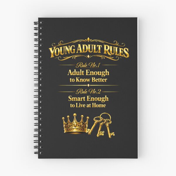 Item preview, Young Adult Rules  - Funny Millennial Smart Quote Gift  designed and sold by MyWellbeing26.