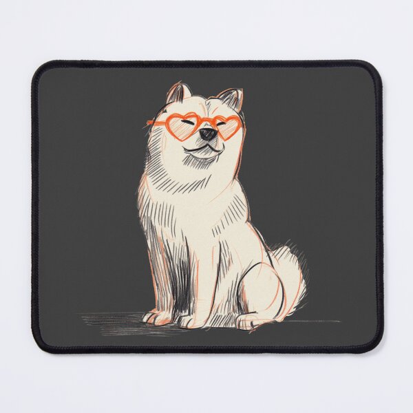 Item preview, Chow chow puppy dog wearing heart glasses designed and sold by MendaciousMina.