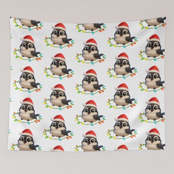 Item preview, Christmas Blackpoll Warbler designed and sold by Sillytoe.