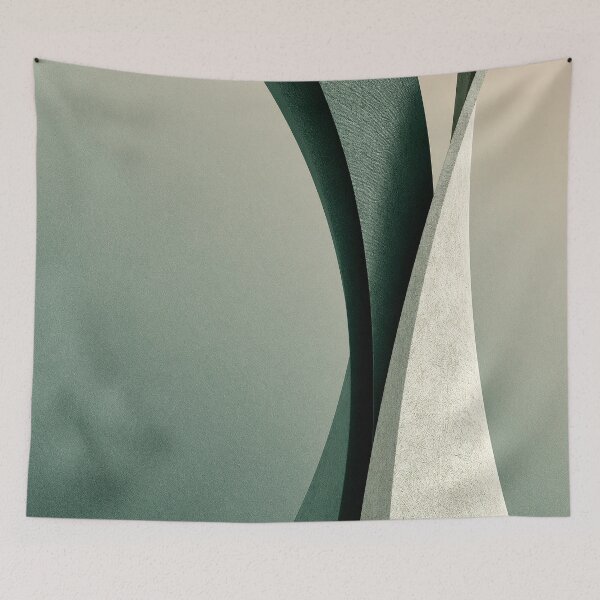 Item preview, Organic Curves Abstract | Sage Green Minimalist Composition designed and sold by SlowRegardArt.