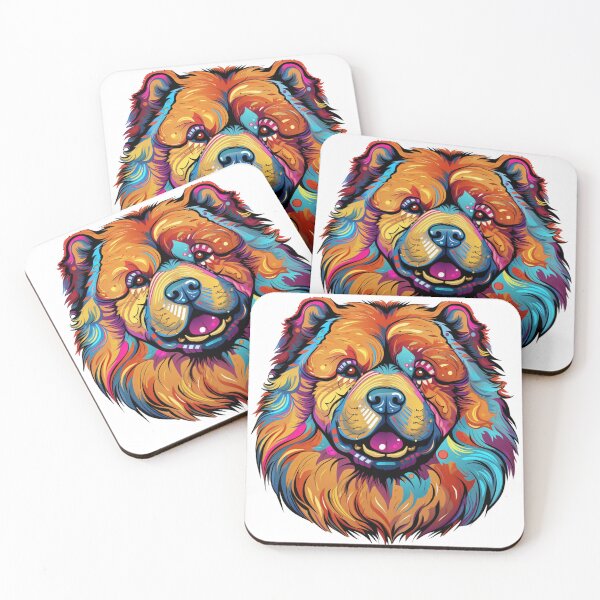 Item preview, Colorful Chow chow puppy dog designed and sold by MendaciousMina.