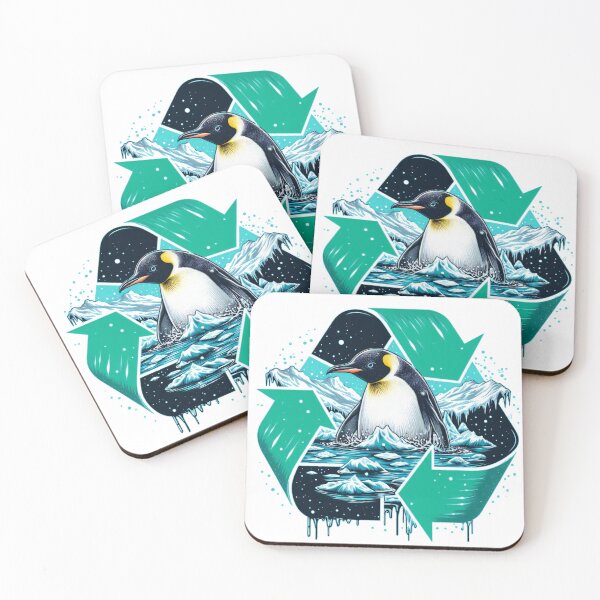Item preview, Galapagos Penguin Recycle Design — Ocean Conservation Wildlife Art, Climate Change Endangered Animal designed and sold by BeaverFriends.