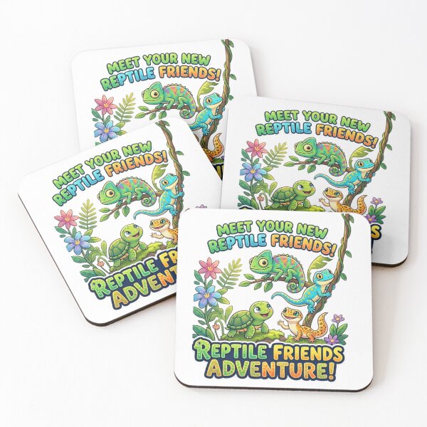 Item preview, Cute Reptile Friends Adventure: Chameleon, Gecko & Turtle Pals  designed and sold by Wear Sculpt.
