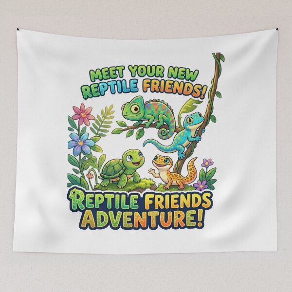 Item preview, Cute Reptile Friends Adventure: Chameleon, Gecko & Turtle Pals  designed and sold by Wear Sculpt.